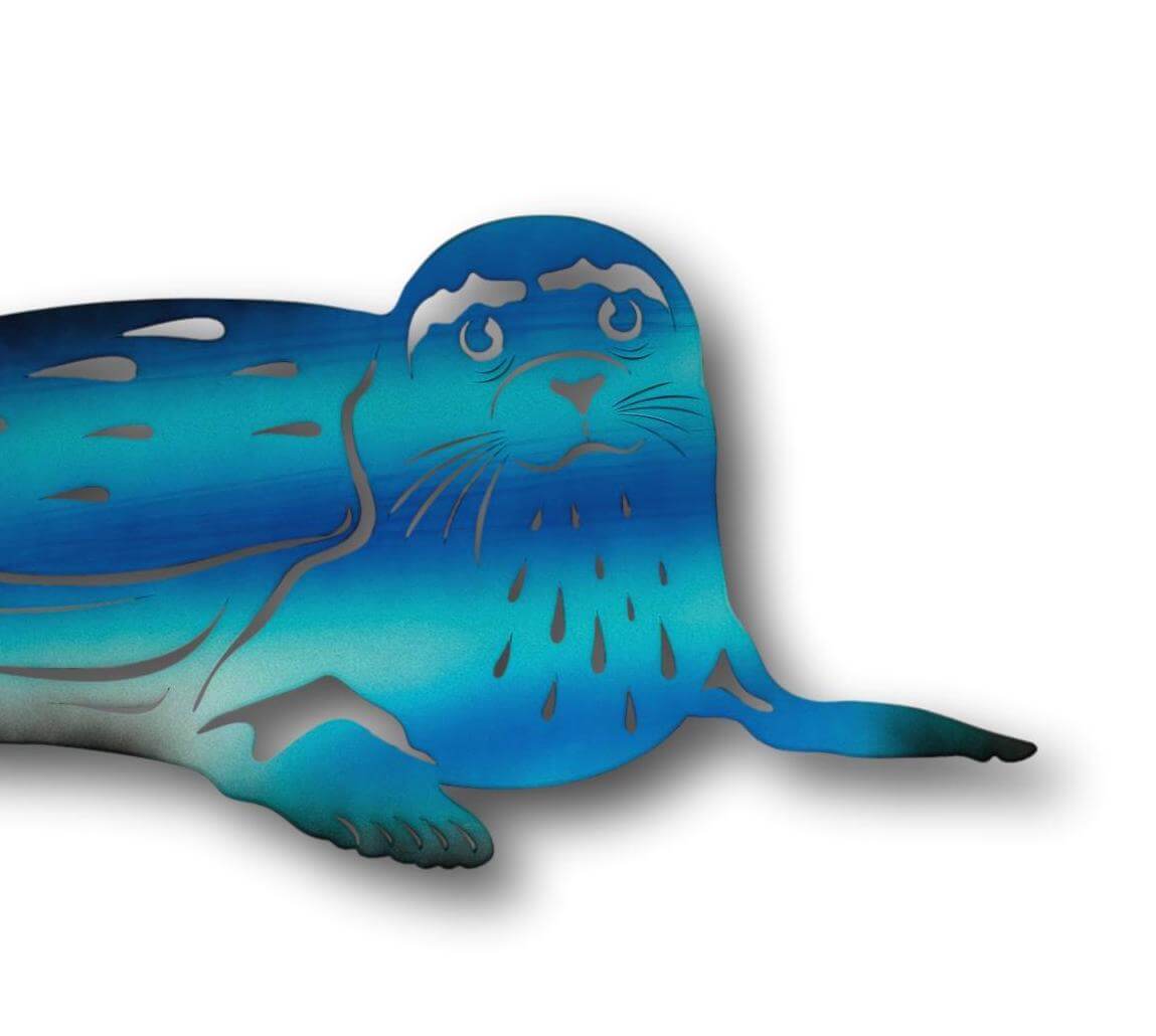 Seal Wall Art - Laser Cut Metal Art - Nautical Ocean Decor 🦭