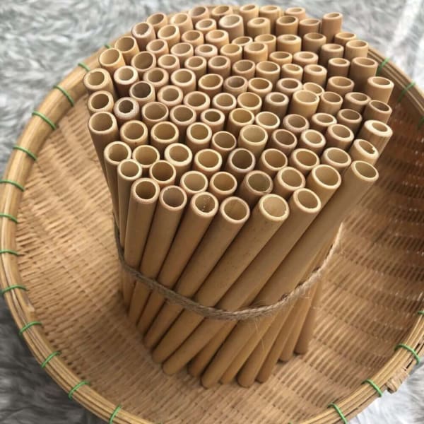 A$69.95 - 100 X ORGANIC BAMBOO DRINKING STRAWS - REUSABLE & SUSTAINABLE - BULK BUY 0.4KG (1) ISLAND BUDDHA