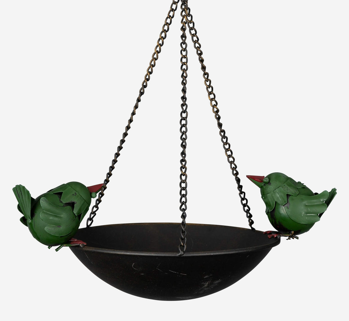 HANGING BIRD FEEDER WITH TWO ORNAMENTAL BIRDS - HANDMADE METAL ART 🦜 + SINGING BOWLS AND MEDITATION