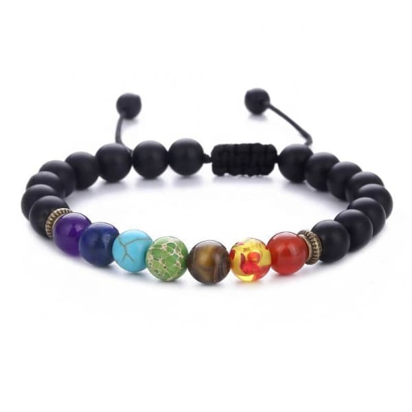 A$24.95 - 7 CHAKRA STONE BRACELET - CHAKRA BALANCING 0.2KG (1) ISLAND BUDDHA