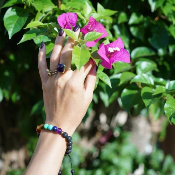 A$24.95 - 7 CHAKRA STONE BRACELET - CHAKRA BALANCING 0.2KG (5) ISLAND BUDDHA