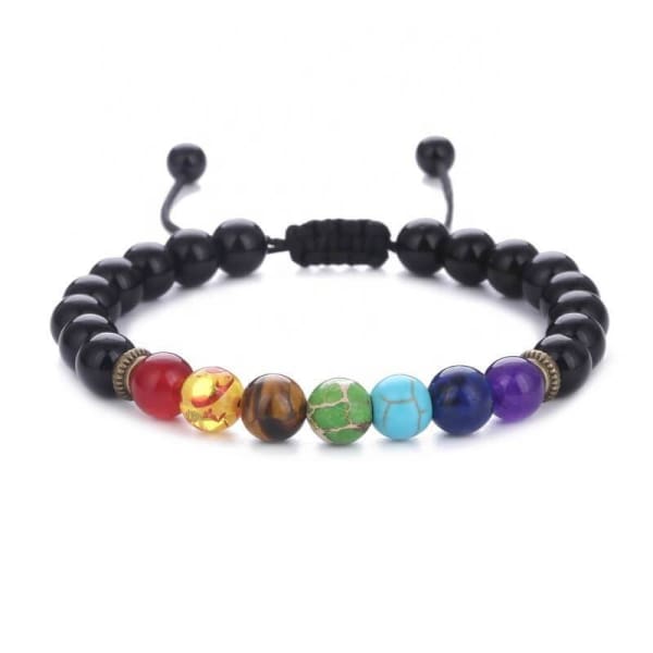 A$24.95 - 7 CHAKRA STONE BRACELET - CHAKRA BALANCING 0.2KG (1) ISLAND BUDDHA