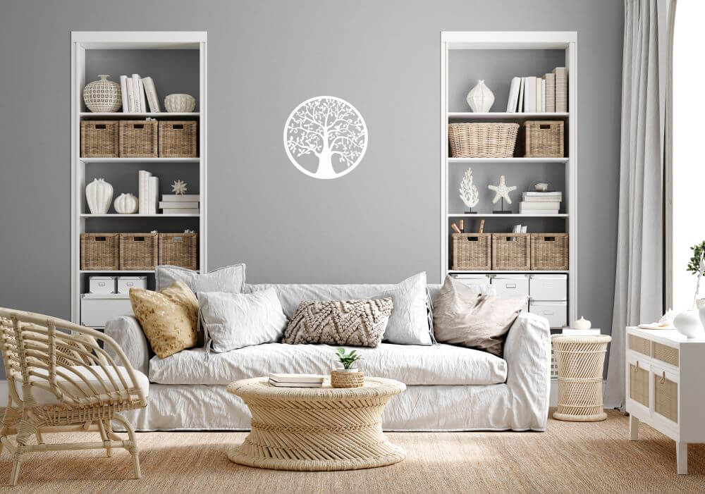 White Tree Of Life Wall Art - Handmade Metal Art