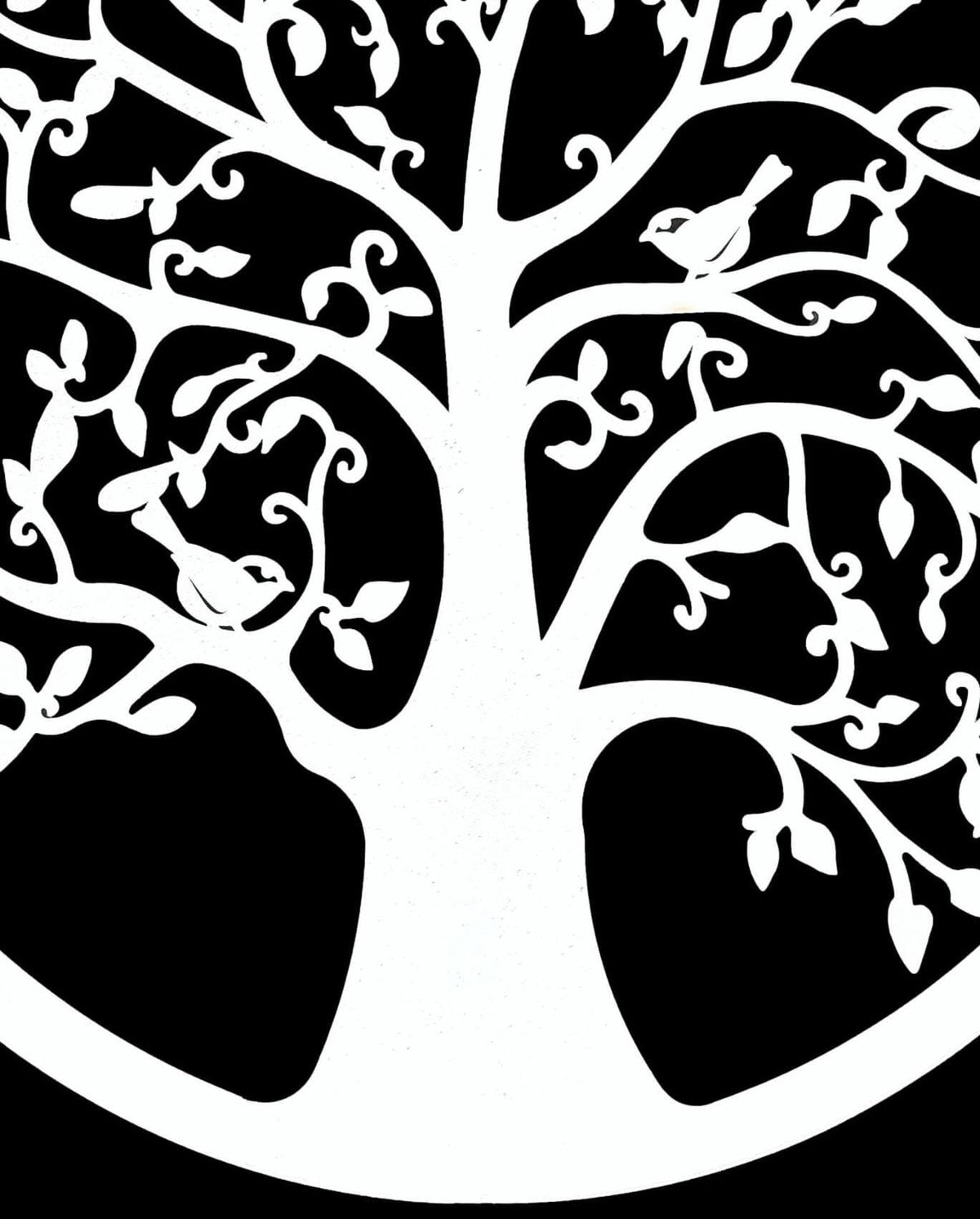 White Tree Of Life Wall Art - Handmade Metal Art