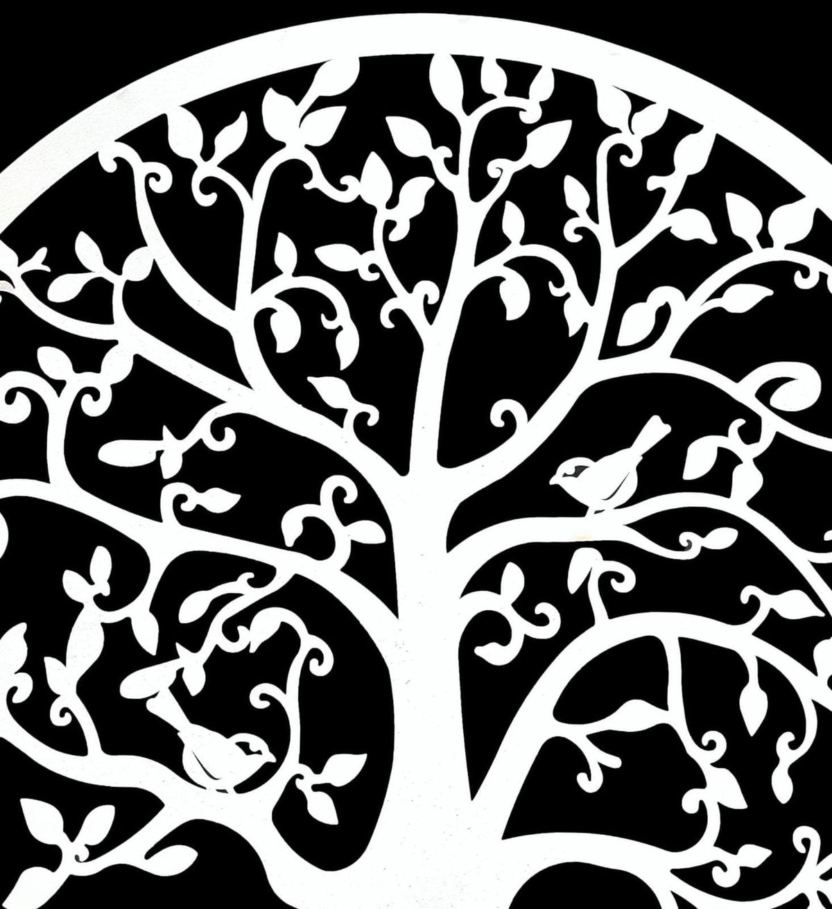 White Tree Of Life Wall Art - Handmade Metal Art