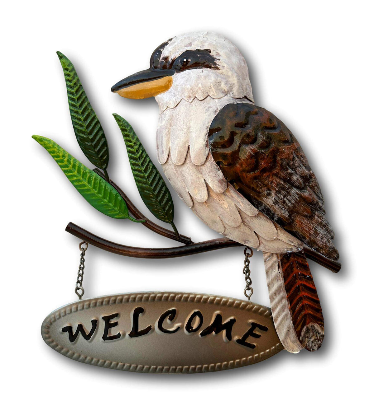 Kookaburra Welcome Sign Wall Art - Handmade Metal Art