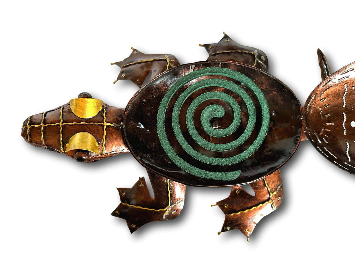 Crocodile Mosquito Coil Holder - Handmade Bali Metal Art 🐊