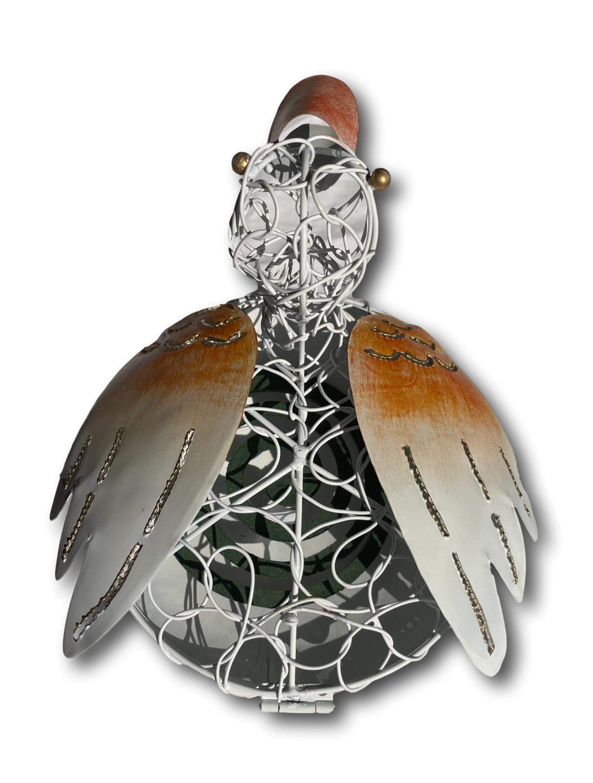 DUCK MOSQUITO COIL HOLDER IN SILVER &amp; WHITE - HANDMADE BALI METAL ART + SINGING BOWLS AND MEDITATION
