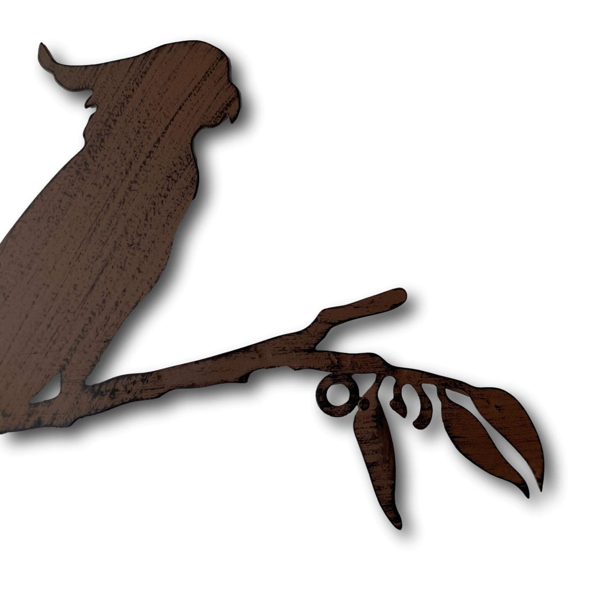 COCKATOO SILHOUETTE WALL ART - LASER CUT METAL ART + SINGING BOWLS AND MEDITATION