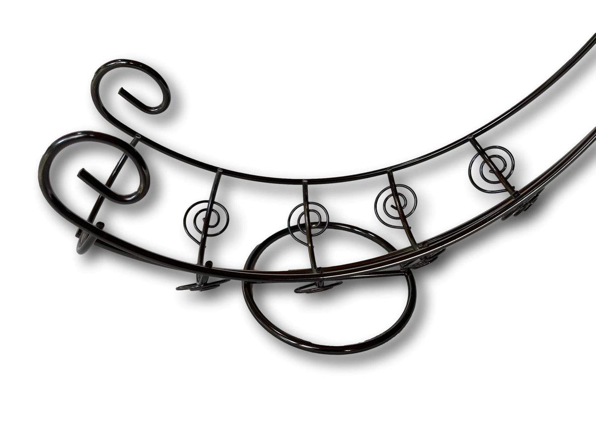 VIBRANT BLUE DOLPHIN WINE RACK - HANDMADE METAL ART + SINGING BOWLS AND MEDITATION