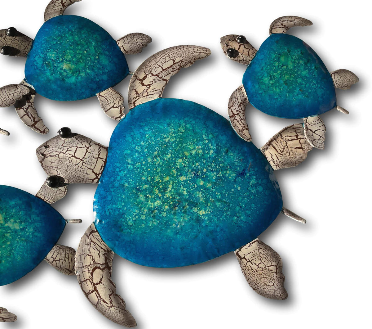 Tranquil Turtles Ocean Wall Art Decoration - Handmade Metal Art