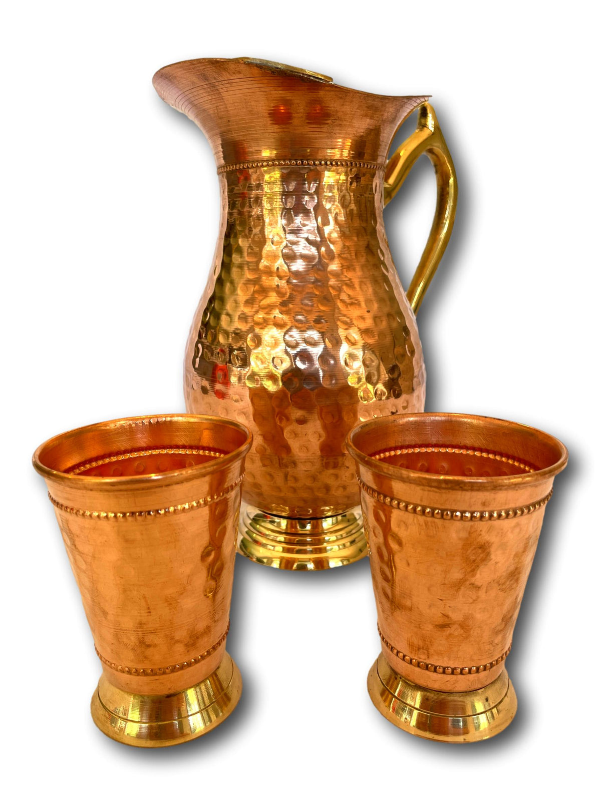 1.5L AYURVEDIC PURE COPPER WATER JUG SET - TRADITIONALLY HANDMADE IN NEPAL 🇳🇵 + SINGING BOWLS AND MEDITATION