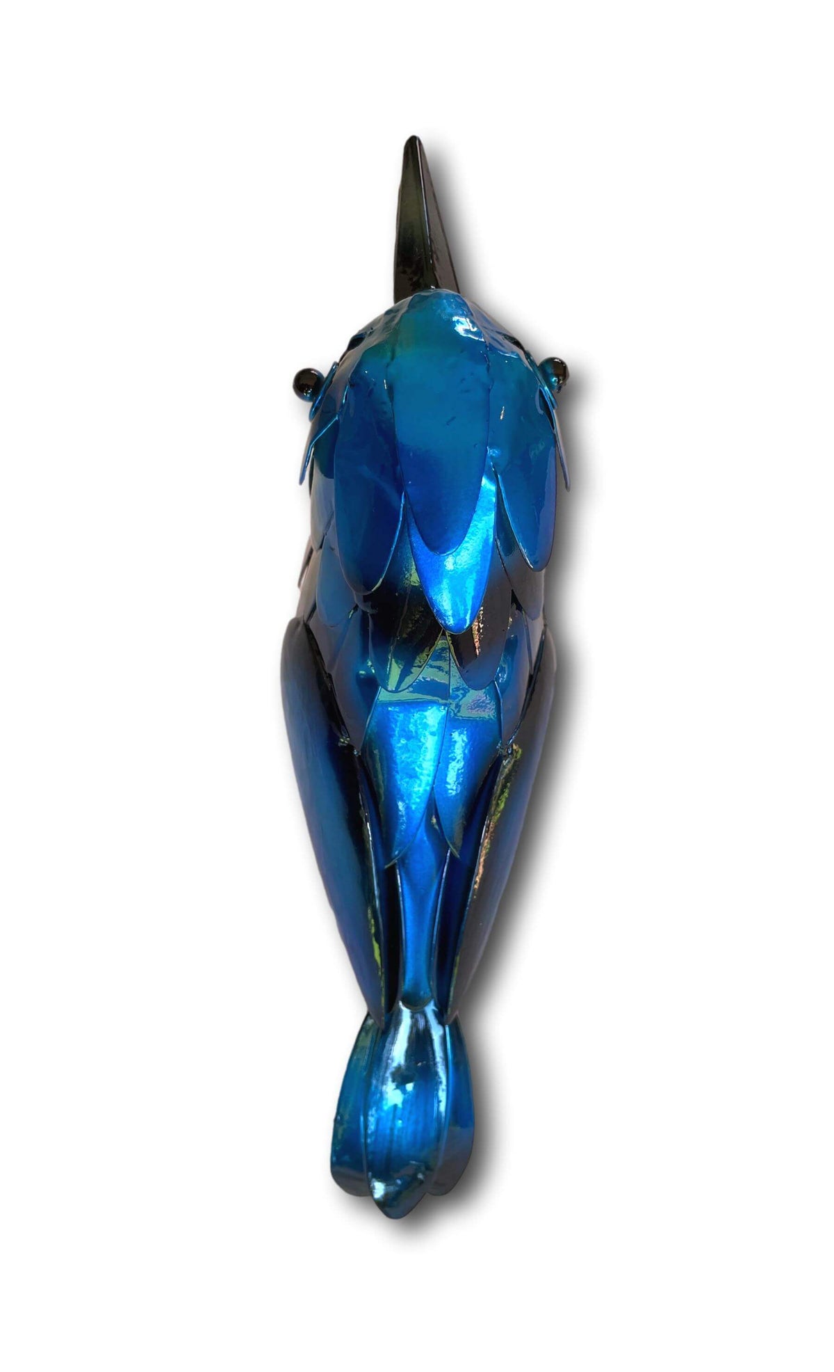 Azure Kingfisher Freestanding Art - Handmade Metal Art