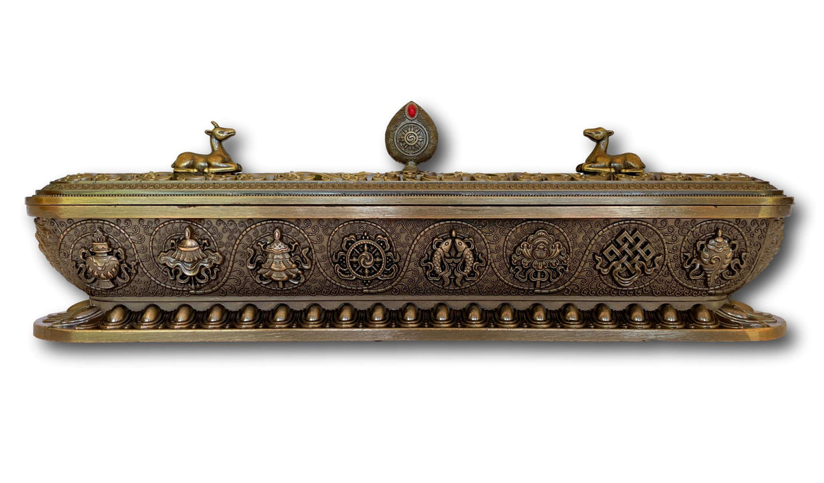 TIBETAN INCENSE BURNER WITH STUPA DEERS &amp; DHARMA - HANDMADE IN NEPAL + SINGING BOWLS AND MEDITATION