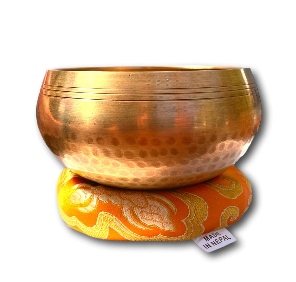 Gold Genuine Nepalese Singing Bowl - Made In Nepal (E5 Note Solar Plexus Chakra) Diameter 12.5cm