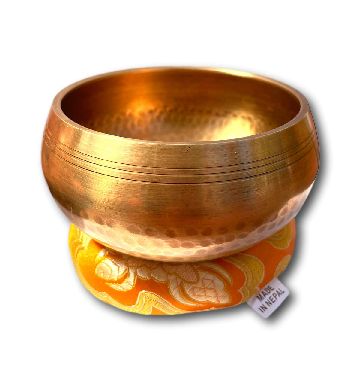 Gold Genuine Nepalese Singing Bowl - Made In Nepal (E5 Note Solar Plexus Chakra) Diameter 12.5cm