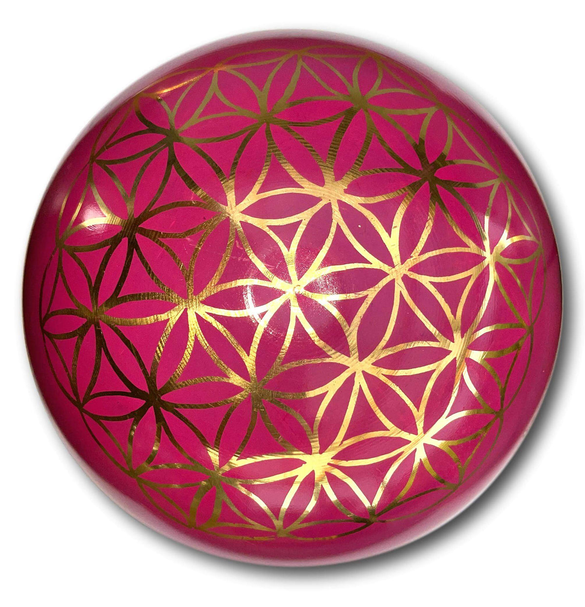 Flower Of Life Pink Genuine Nepalese Singing Bowl - Made In Nepal (F4 Heart ❤️ Chakra) 🕉