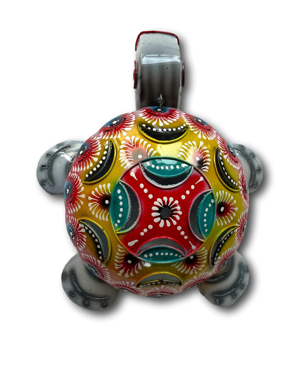 Multicoloured Turtle Mosquito Coil Holder - Handmade Bali Metal Art