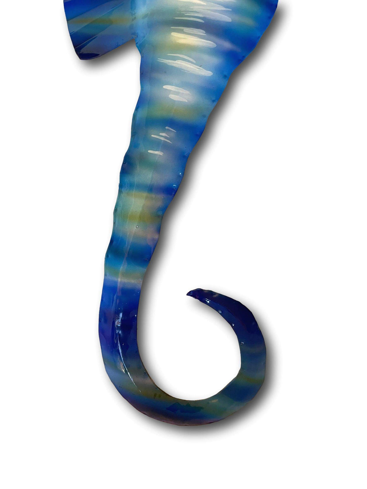 Large Colourful Stylish Seahorse Wall Art - Handmade Bali Metal Art