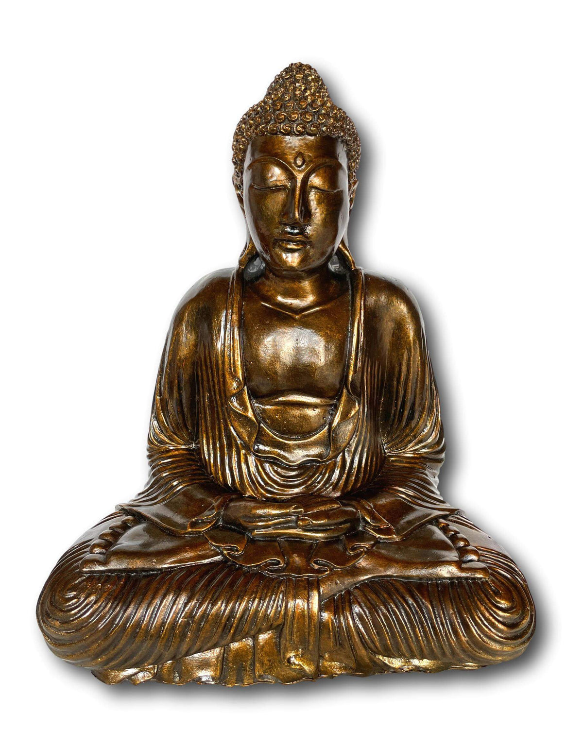 Large Gold Buddha Statue 40cm/2.23kg Handmade In Bali