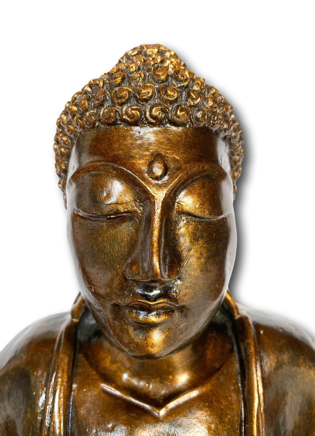 Large Gold Buddha Statue 40cm/2.23kg Handmade In Bali