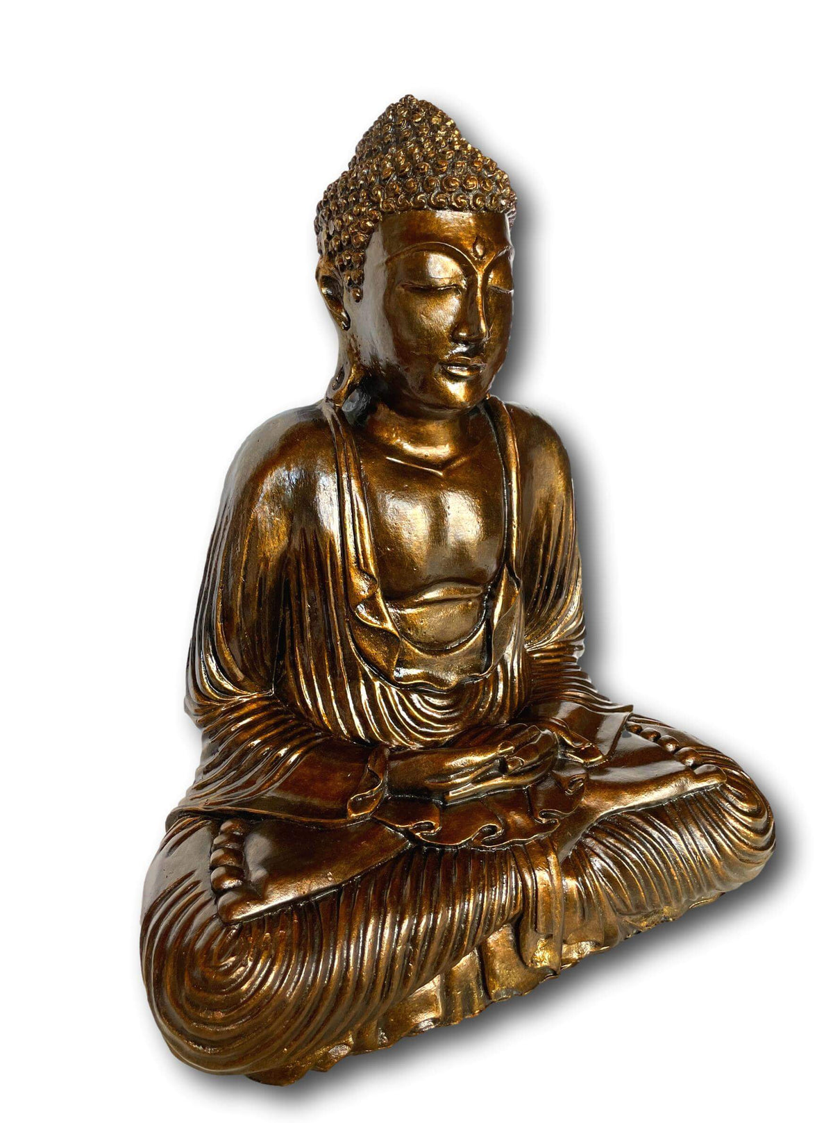 Large Gold Buddha Statue 40cm/2.23kg Handmade In Bali