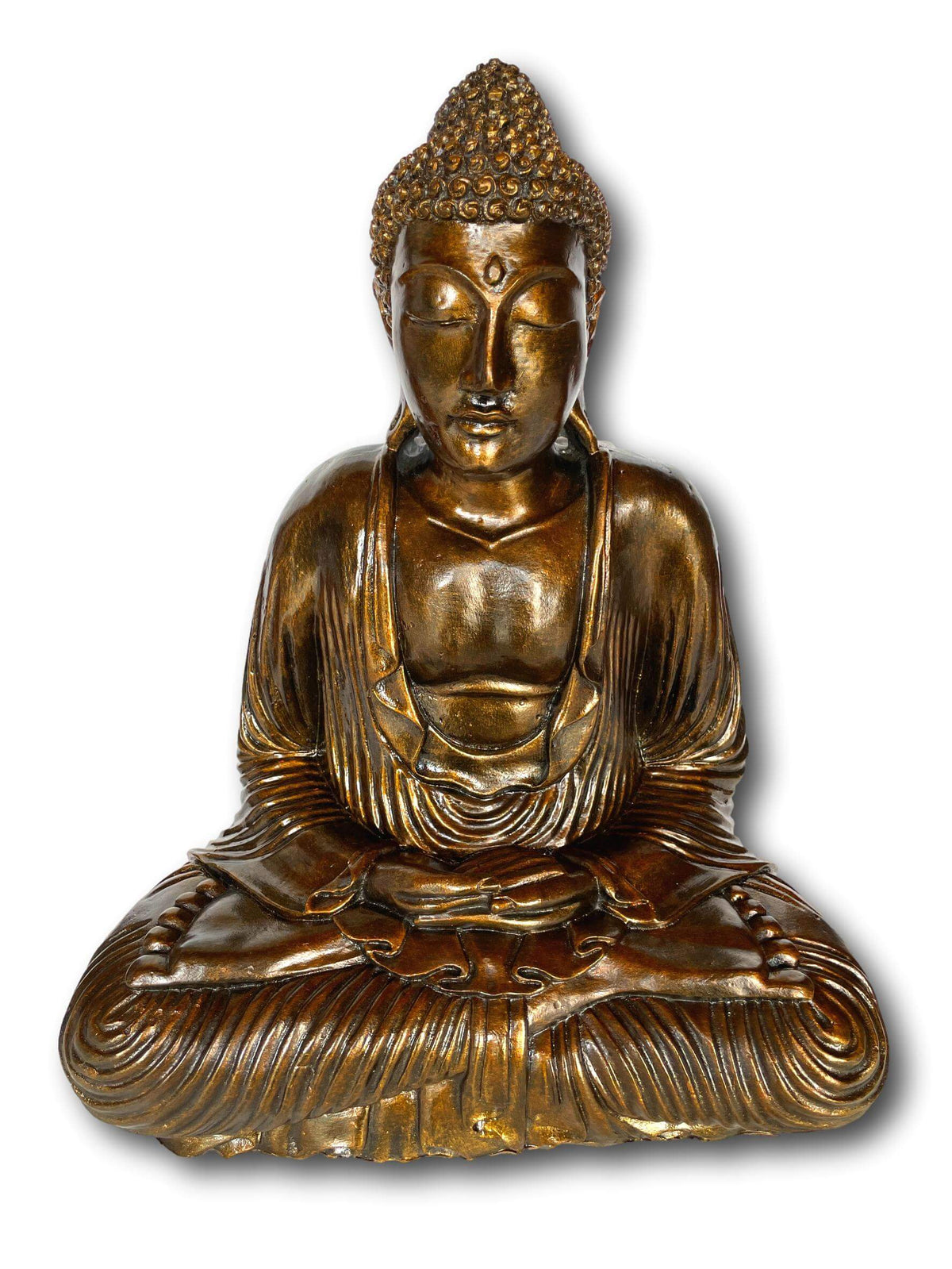 Large Gold Buddha Statue 40cm/2.23kg Handmade In Bali
