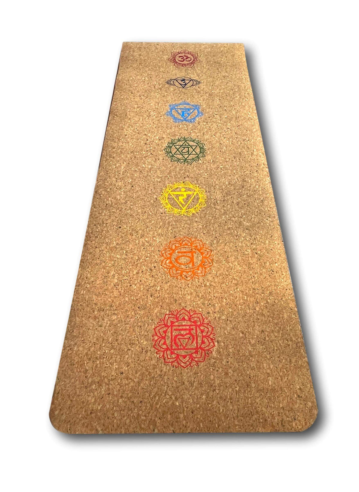 Organic Sustainable Cork Yoga Mat Set With Blocks &amp; Carry Case - Handmade In India - 7 Chakras