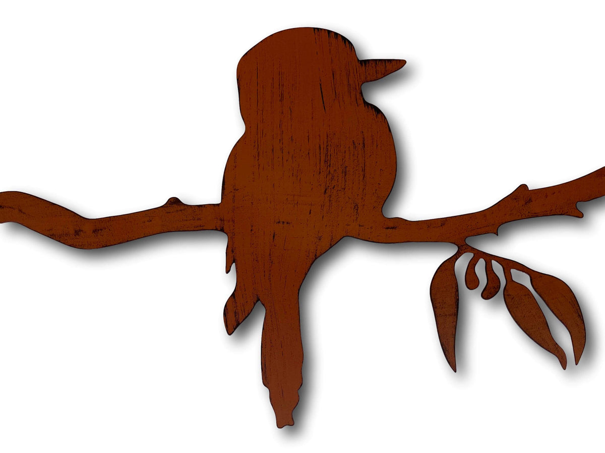 Large Rustic Kookaburra Silhouette - Laser Cut Metal Wall Art