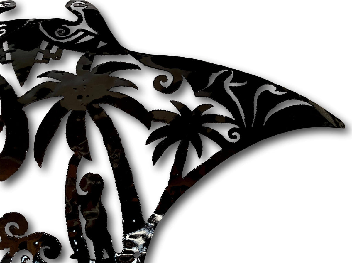 Manta Ray Beach n Surf Wall Art - Handmade Bali Metal Art