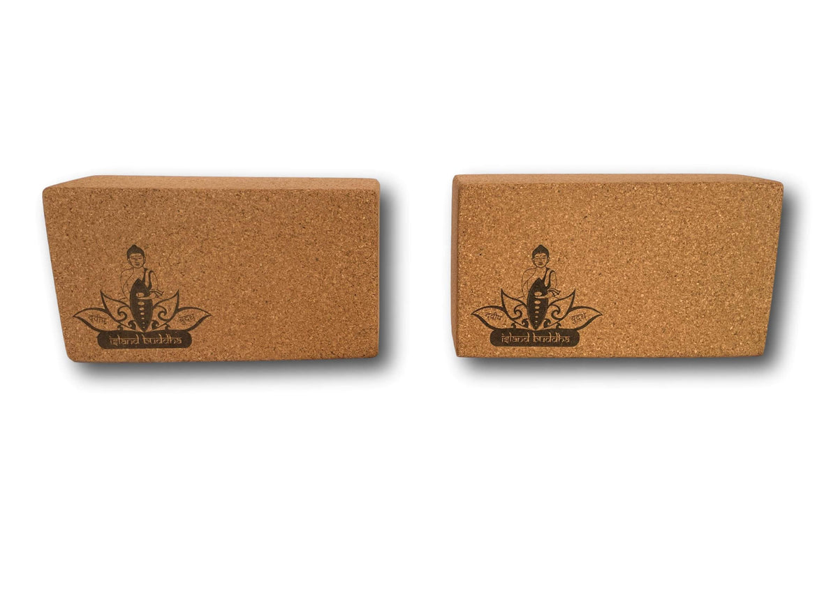 Organic Sustainable Cork Yoga Mat Set With Blocks &amp; Carry Case - Handmade In India - 7 Chakras