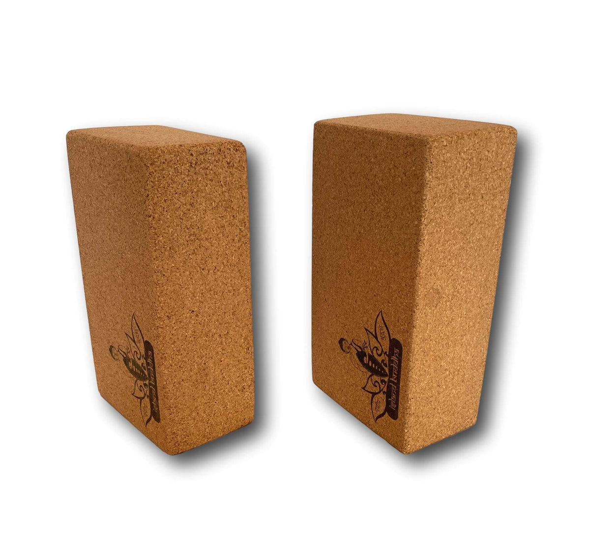 Organic Sustainable Cork Yoga Mat Set With Blocks &amp; Carry Case - Handmade In India - 7 Chakras