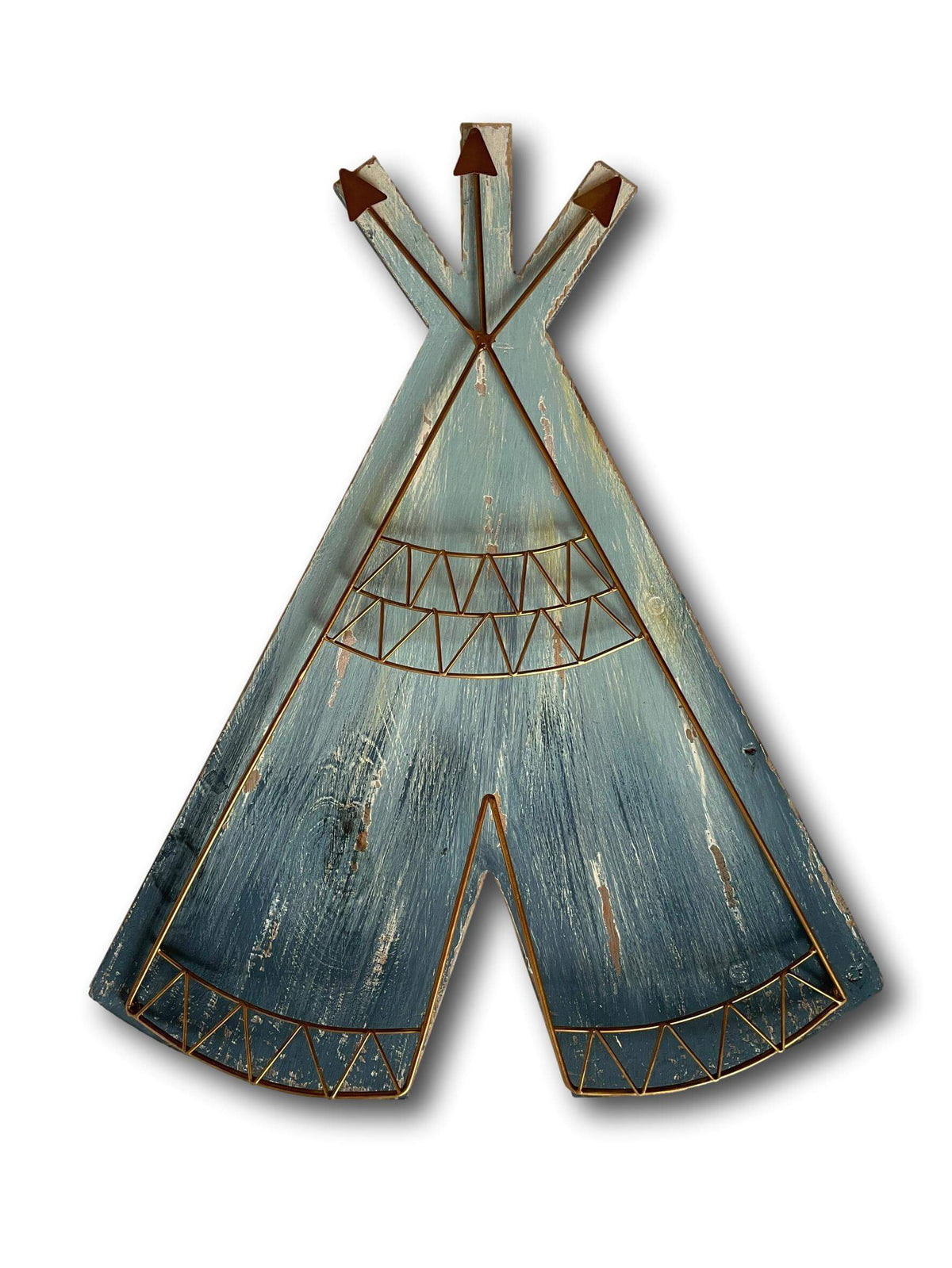 Unique Wooden Tepee Wall Art - Handmade Native American Style BOHO Art