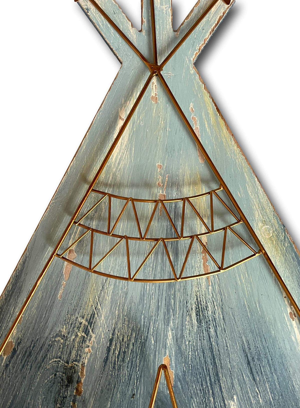 Unique Wooden Tepee Wall Art - Handmade Native American Style BOHO Art