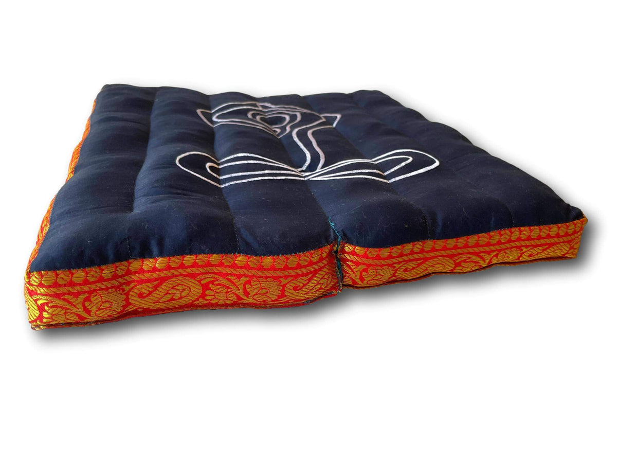 Organic Sustainable Cotton Yoga &amp; Meditation Cushion - Handmade In India