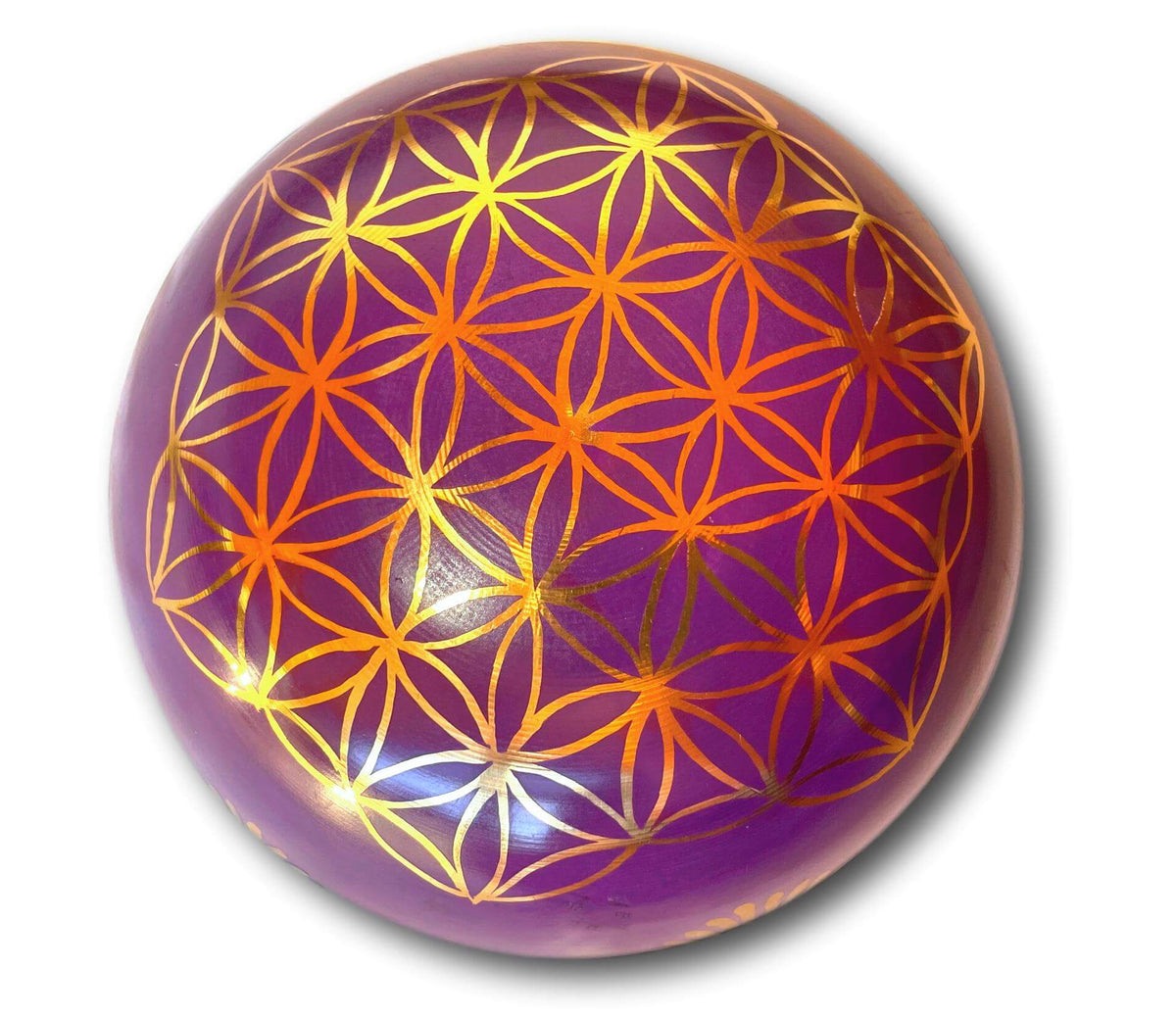 Purple Flower Of Life Genuine Nepalese Singing Bowl - Made In Nepal (F4 Note Heart ❤️ Chakra) 1.24Kg