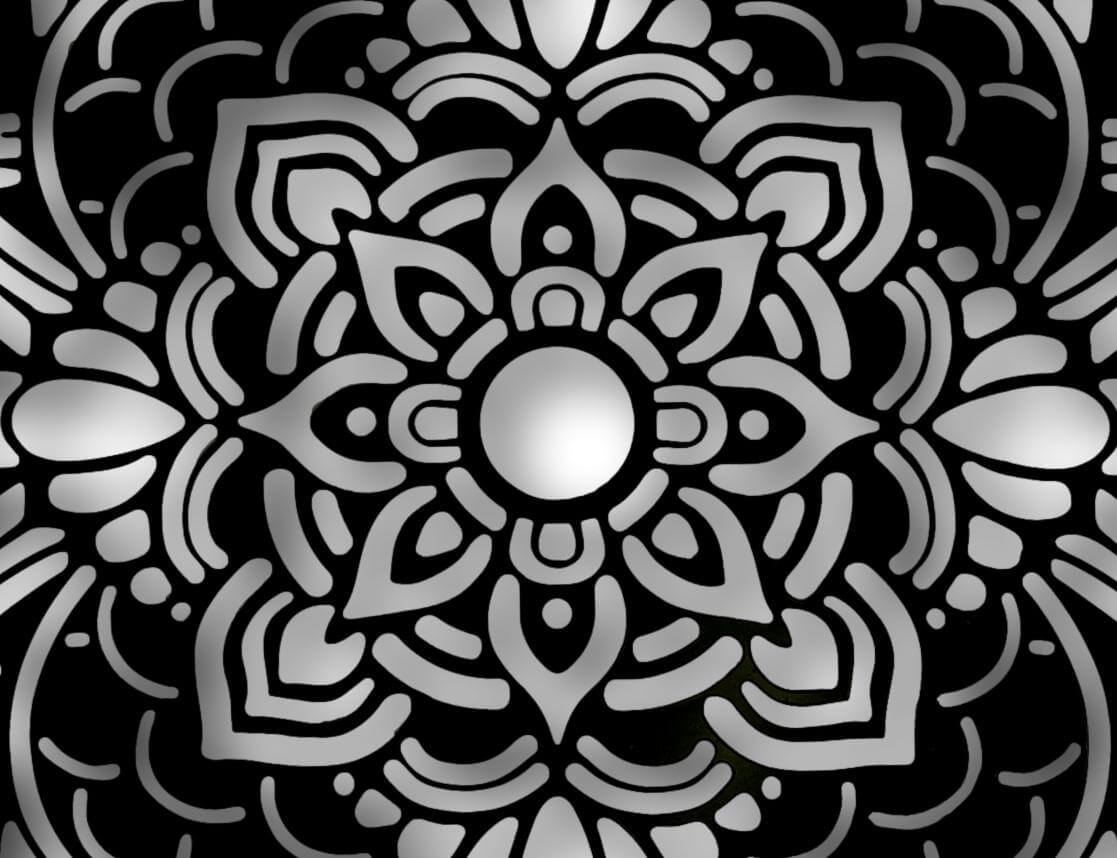Large Black Mandala Wall Art - Laser Cut Metal Art - Sacred Geometry