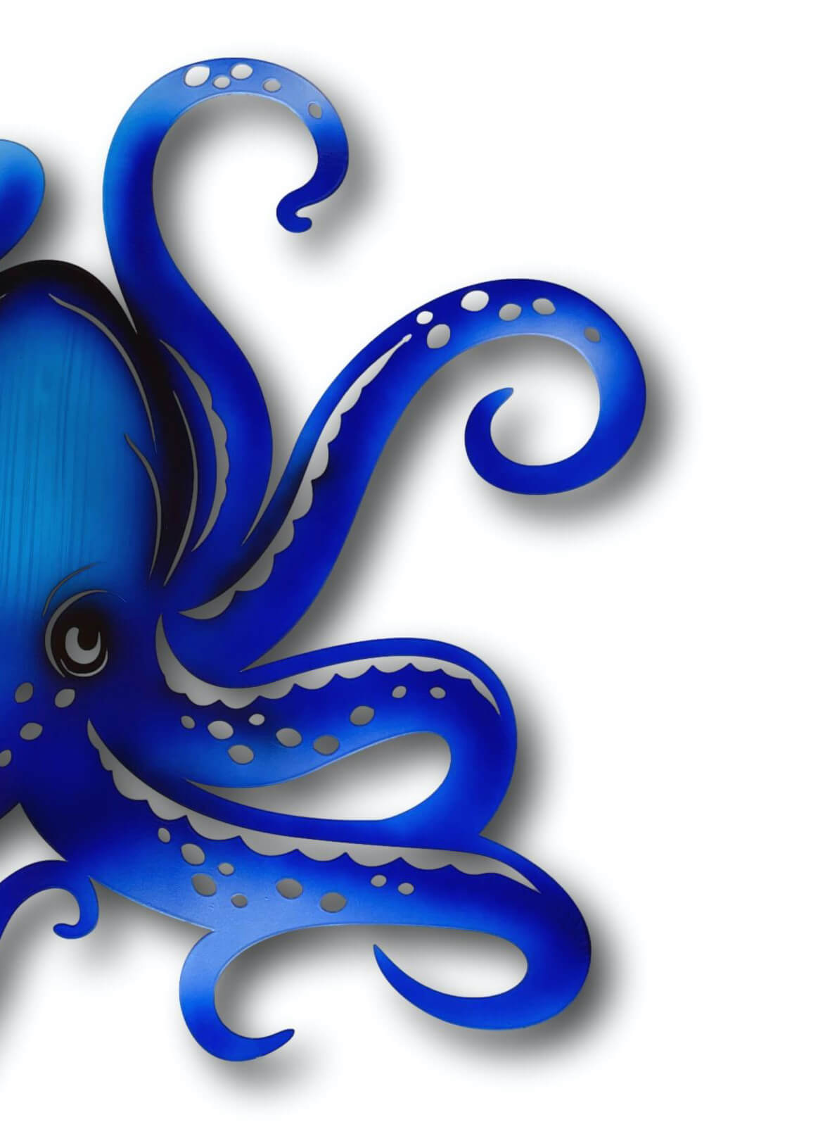 Blue Octopus Wall Art - Laser Cut Metal Art - Nautical Ocean Decor