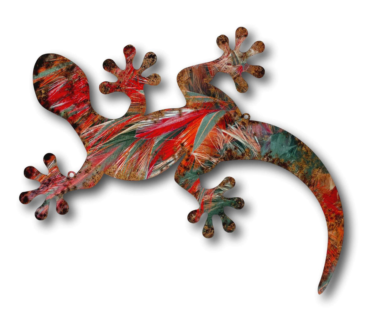 Colourful Gecko Wall Art - Laser Cut Metal Art