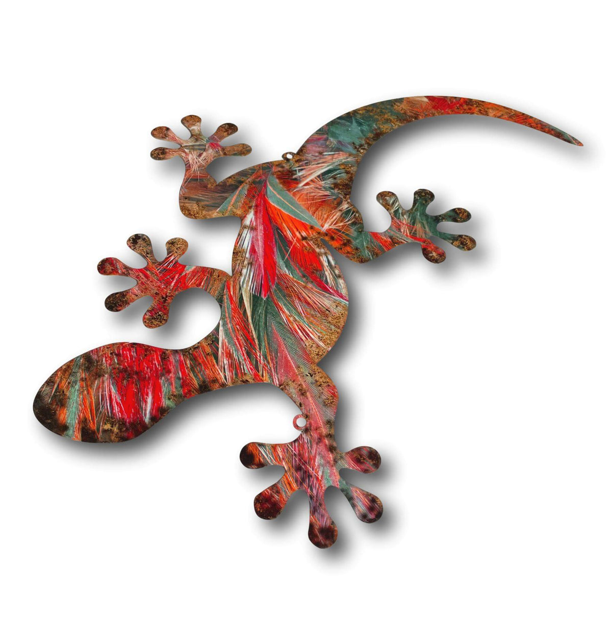 Colourful Gecko Wall Art - Laser Cut Metal Art