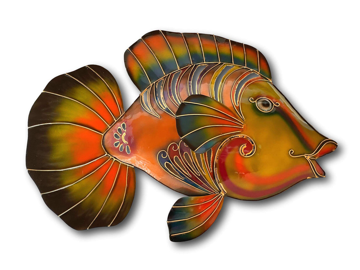 Colourful Fish Wall Art - Handmade Bali Metal Art