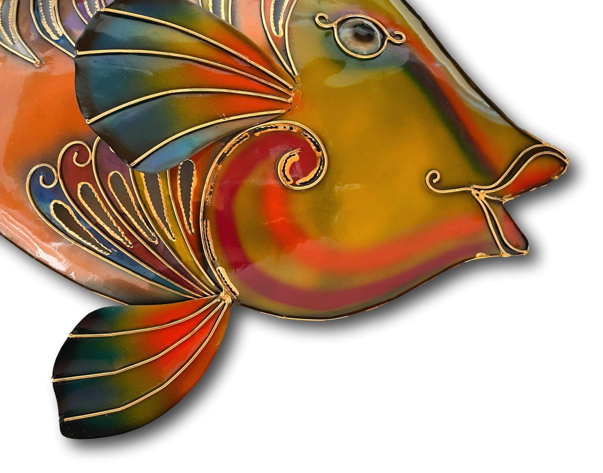Colourful Fish Wall Art - Handmade Bali Metal Art