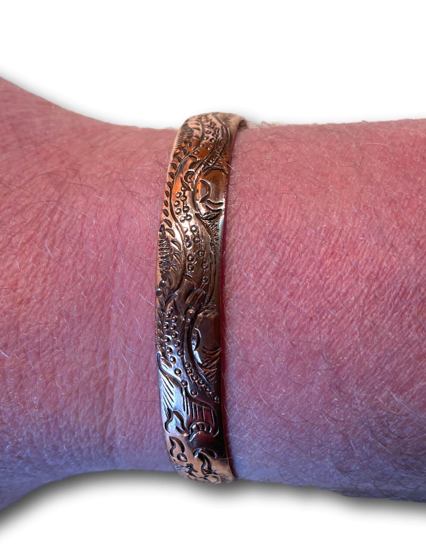 Copper top buddhist bracelet