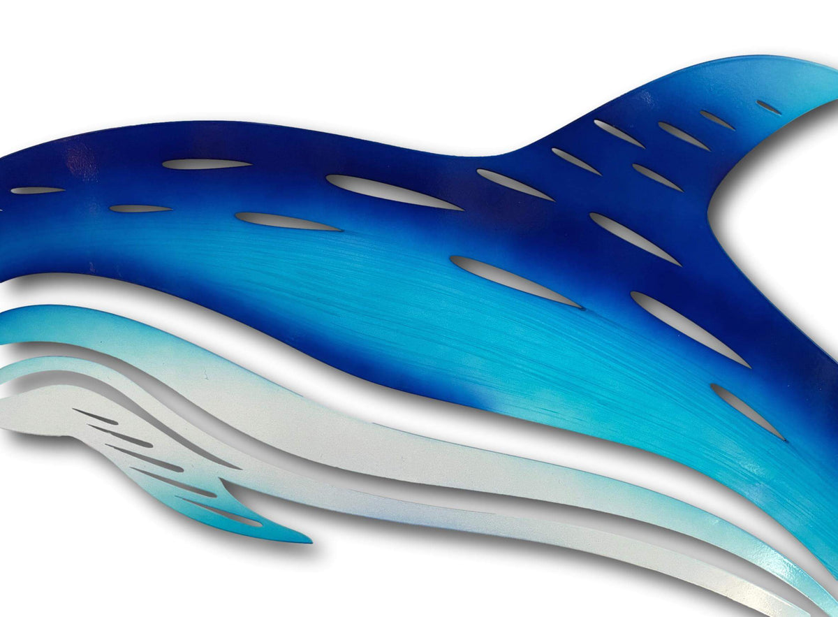 Dolphin Wall Art - Laser Cut Metal Art - Nautical Ocean Decor 🐬