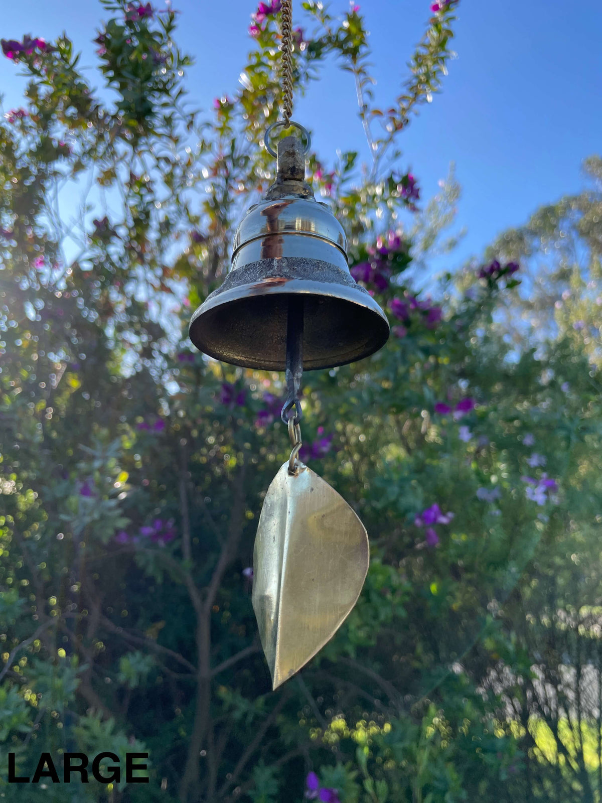 Gold &amp; Brass Buddhist Bell Nepalese Wind Chime - Handmade In Nepal🇳🇵