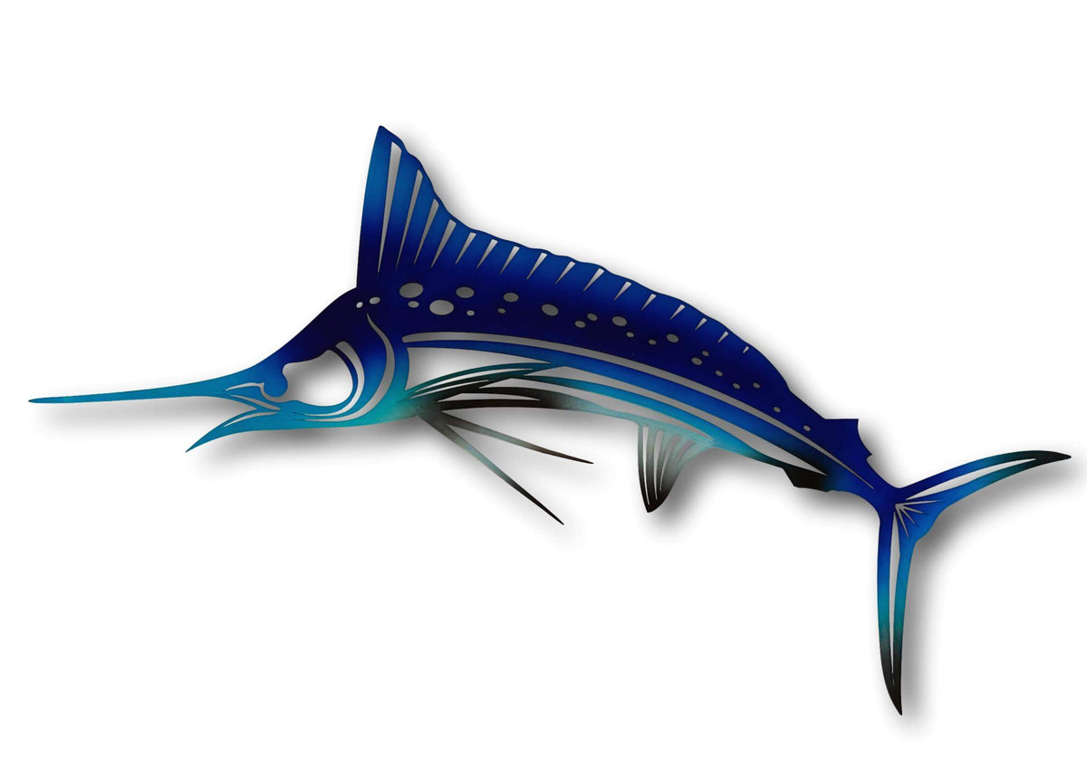 Marlin / Swordfish Wall Art - Laser Cut Metal Art - Nautical Ocean Game Fishing Decor