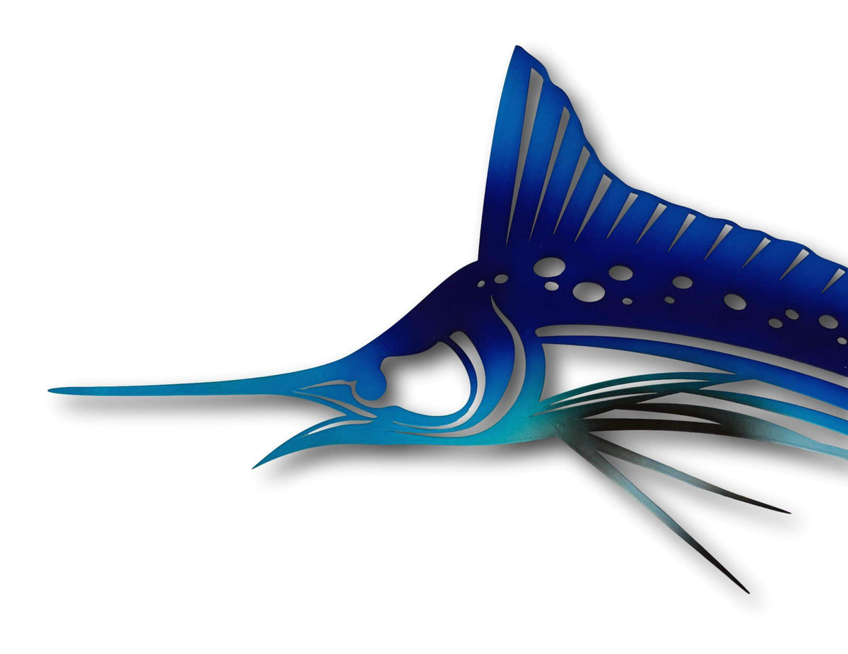 Marlin / Swordfish Wall Art - Laser Cut Metal Art - Nautical Ocean Game Fishing Decor