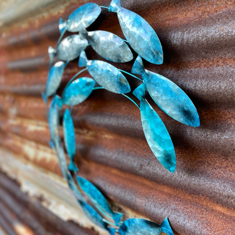 Under The Sea Shiny Fish Shoal Wall Art - Handmade Metal Art 🐟