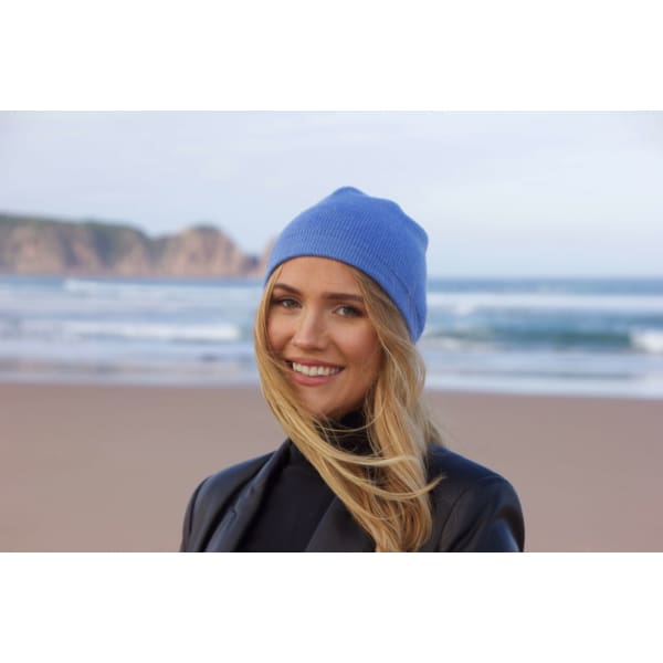 A$49 - CASHMERE BEANIE - HAND MADE IN NEPAL 🇳🇵 UNISEX &amp; ONE SIZE FITS MOST BABY BLUE 0.3KG (2) ISLAND BUDDHA