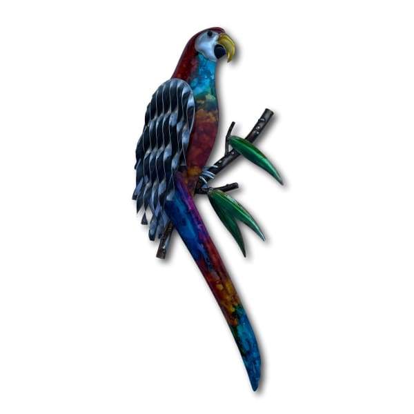 A$54.95 - COLOURFUL MACAW PARROT WALL ART - HAND MADE BALI METAL ART 0.4KG (1) ISLAND BUDDHA